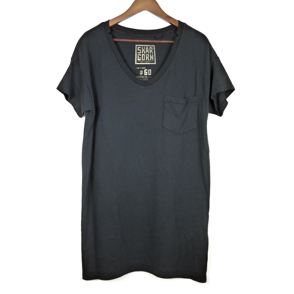 Skargorn #60 Tee Dress - Black wash mini oversized size XS